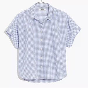 Madewell blue and white gingham top